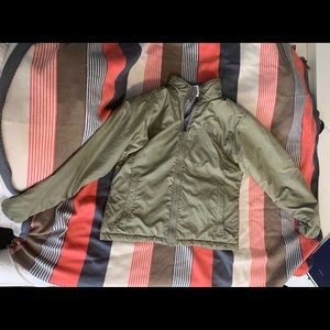 Green north face jacket
